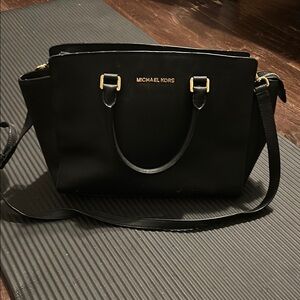 Michael Kors Selma Leather Medium Satchel Bag